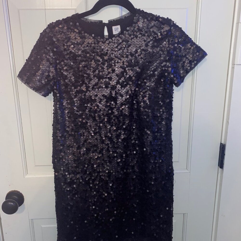 GAP Kids Black Sequin Party Dress – XL (16) – Sparkly & Stylish!  Make a stateme